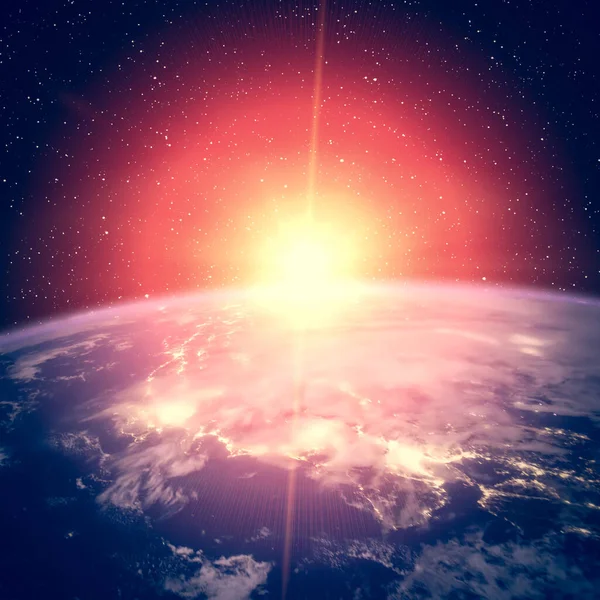 Епічного Сходу Сонця Космосу Елементи Цього Образу Оформлені Наса — стокове фото