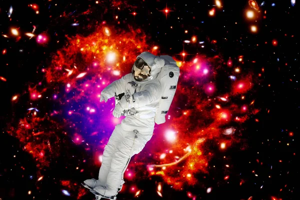 Astronauta Espaço Profundo Tema Ciência Elementos Desta Imagem Fornecidos Pela — Fotografia de Stock