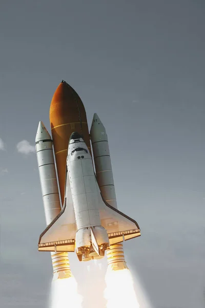 Liftoff Rocket Elements Image Furnished Nasa — Stock Photo, Image