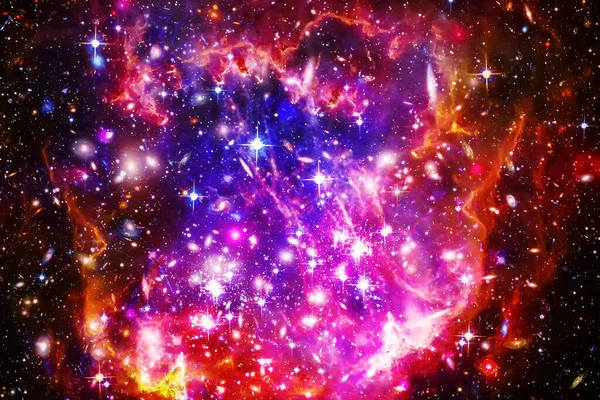 Tło Kosmiczne Mgławicą Gwiazdami Elementy Tego Obrazu Dostarczone Przez Nasa — Zdjęcie stockowe