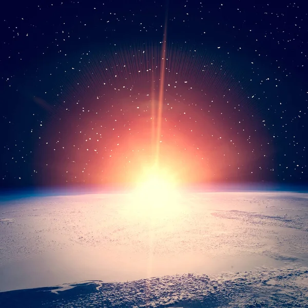地上美丽的阳光 这张由美国宇航局提供的图像的元素 — 图库照片