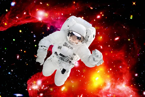 Astronauta Galaxia Fondo Los Elementos Esta Imagen Proporcionados Por Nasa — Foto de Stock