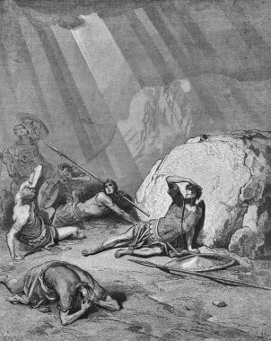 Saul 'un Şam Yolu' ndaki eski kitabı The Bible in Pictures, G. Doreh, 189