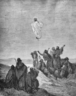 The Bible in Pictures, G. Doreh 'in 189 tarihli kitabında Tanrı' nın Cennete Yükselişi.