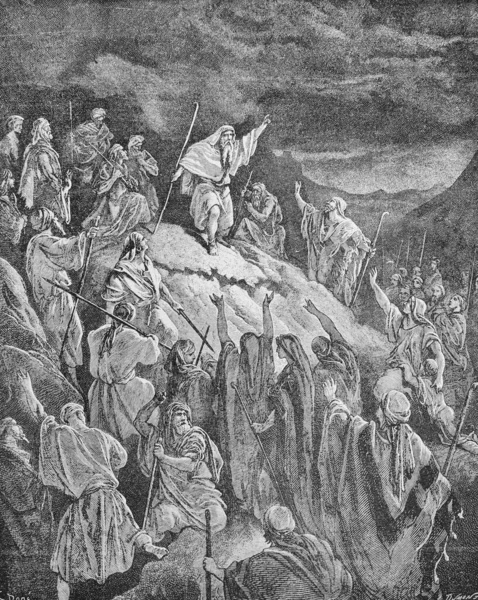 Матфей Призывает Евреев Оружию Старой Книге Библия Картинках Доре 189 — стоковое фото