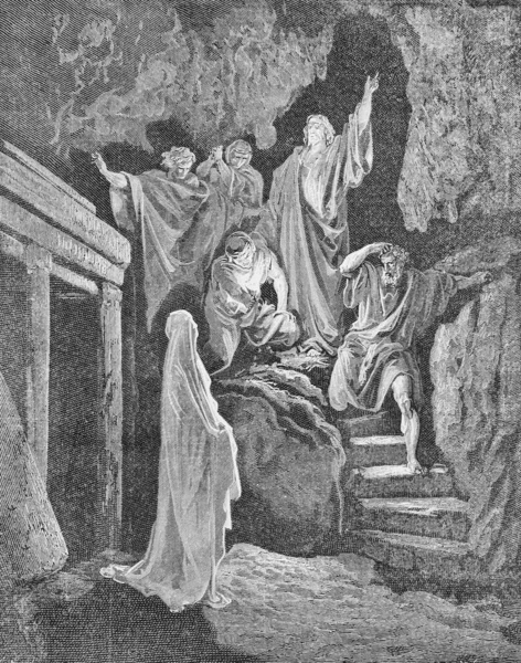Ressurreição Lázaro Livro Antigo Bíblia Imagens Por Doreh 189 — Fotografia de Stock