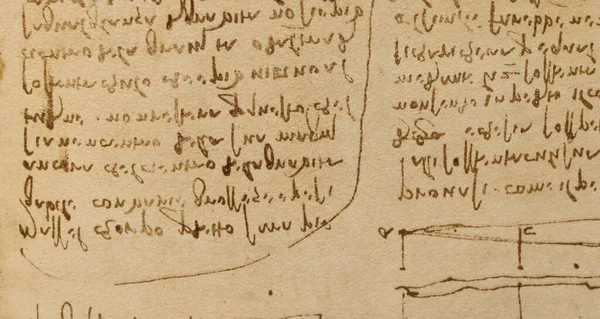 Manuskript Ritningar Ritningar Leonardo Vinci Den Gamla Boken Codice Sul — Stockfoto