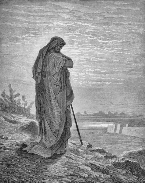 Пророк Амос Старой Книге Библия Картинках Doreh 189 — стоковое фото