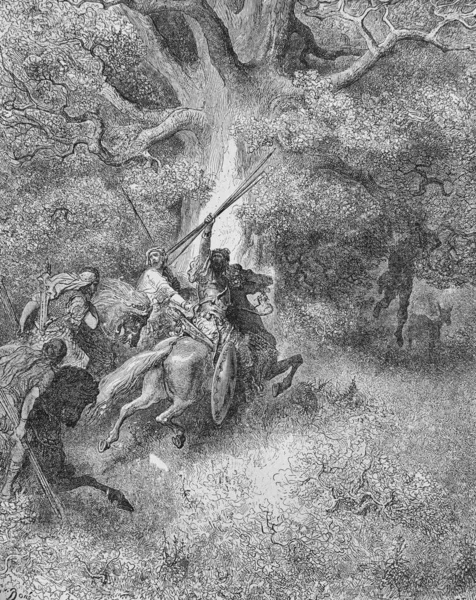 Absaloms Död Den Gamla Boken Bibeln Bild Doreh 1897 — Stockfoto