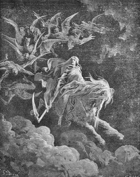 Death Όραμα Του Ιωάννη Στο Παλιό Βιβλίο Bible Pictures Από — Φωτογραφία Αρχείου