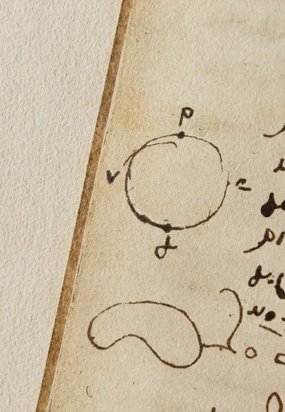 Рукопись Рисунки Чертежи Леонардо Винчи Старой Книге Codice Sul Volo — стоковое фото
