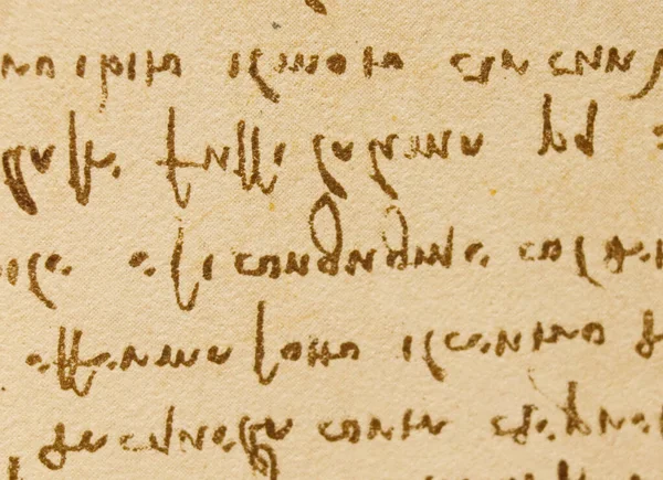 Manuscrito Dibujos Inscripciones Leonardo Vinci Viejo Libro Codice Sul Volo — Foto de Stock