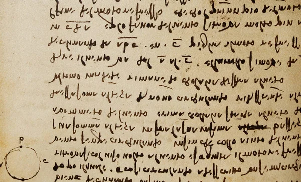 Rękopis Rysunki Napisy Leonarda Vinci Starej Książce Codice Sul Volo — Zdjęcie stockowe