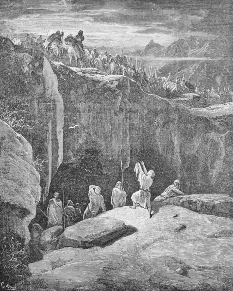 David Saul 1897 Doreh Resimlerdeki Ncil Adlı Eski Kitabında Bir — Stok fotoğraf
