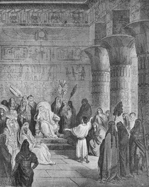 Joseph Interpretuje Faraonovy Sny Staré Knize Bible Obrázcích Doreha 1897 — Stock fotografie