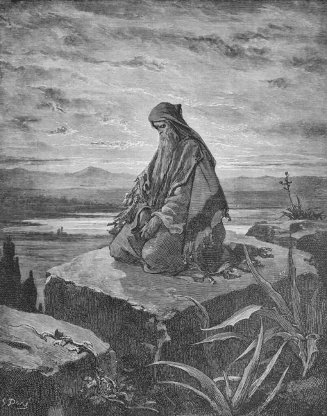 Пророк Исаия Старой Книге Библия Картинках Doreh 1897 — стоковое фото