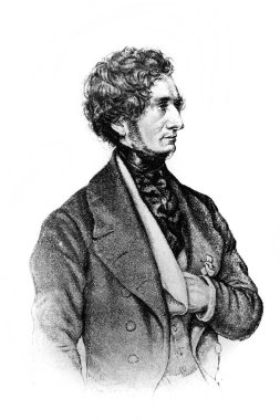 Tarihi bir resim, klasik kitaptan tarihi bir çizim. Siyah ve beyaz.