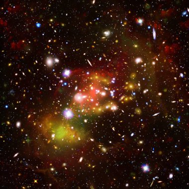 Olağanüstü bir galaksi. Yıldızlar, bulutsu, uzay gazı. Nasa tarafından döşenmiş bu görüntünün unsurları