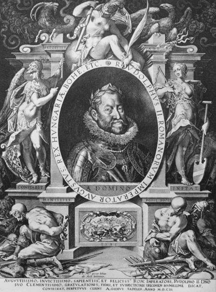Rudolf Heiliger Römischer Kaiser Dem Alten Buch Die Porträtgalerie Von — Stockfoto