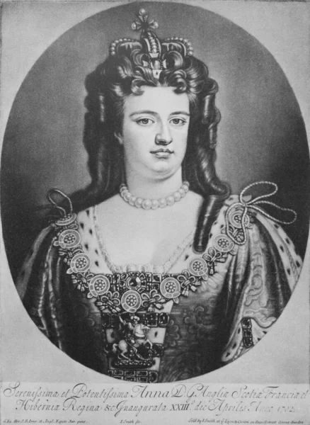 Anna Regina Gran Bretagna Era Regina Inghilterra Scozia Irlanda Nel — Foto Stock