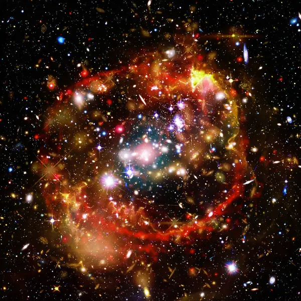 Niezwykła Galaktyka Gwiazdy Mgławica Gaz Kosmiczny Elementy Tego Obrazu Dostarczone — Zdjęcie stockowe