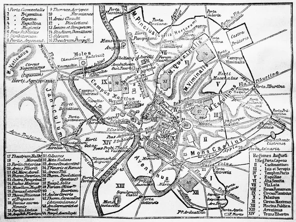 Ókori Róma Mapin Granat Enciklopédiai Szótár Című Régi Könyve Petersburg — Stock Fotó
