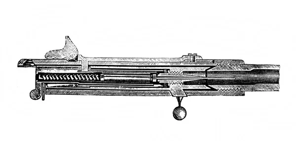Dreise Needle Riflein Het Oude Boek Encyclopedisch Woordenboek Van Granat — Stockfoto