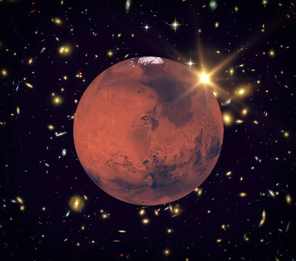 Marte Espaço Livre Elementos Desta Imagem Fornecidos Pela Nasa — Fotografia de Stock