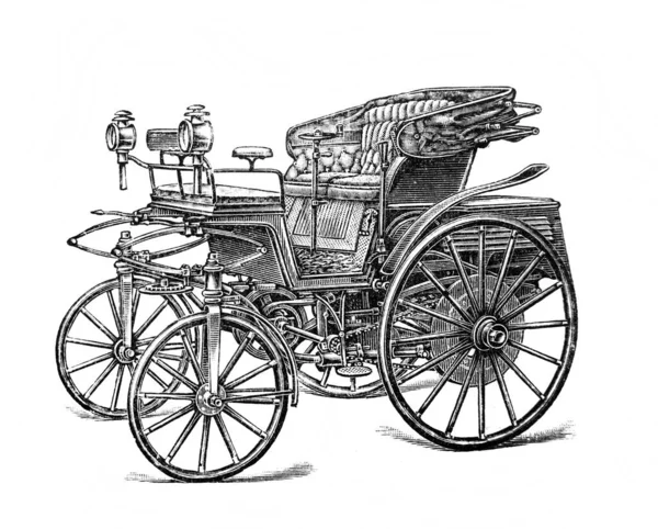 Carro Sistema Lutzmann Velho Livro Grande Enciclopédia Por Yuzhakov 1900 — Fotografia de Stock