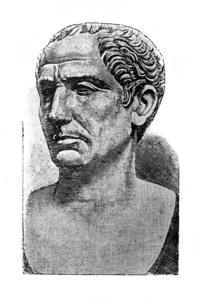 Julius Cæsar Var Romersk General Statsmann Den Gamle Boken History – stockfoto