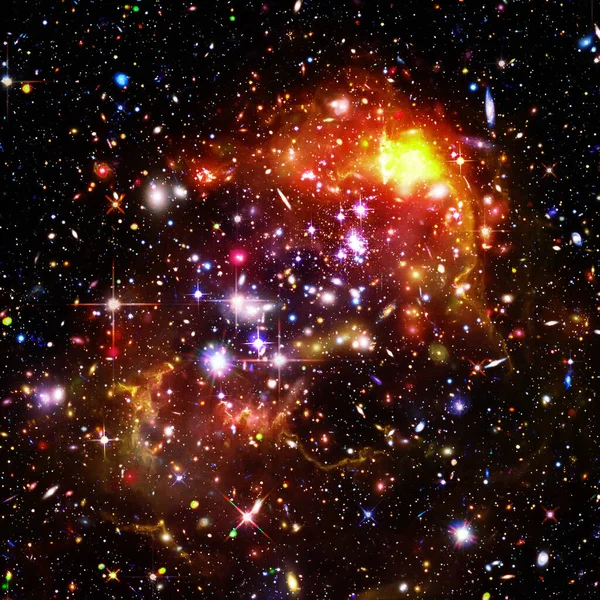非凡的星系 太空气体这张由美国宇航局提供的图像的元素 — 图库照片