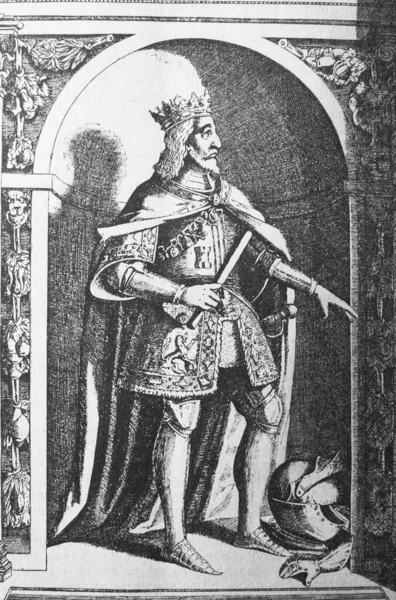 Фердинанд Арагонский Королём Арагона Старой Книге Общая История Бороддина — стоковое фото