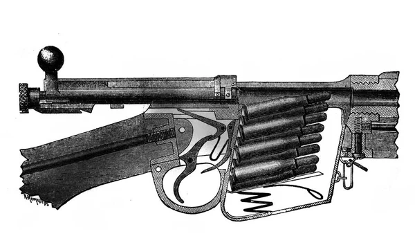 Περιοδικό Του Lee Metford Shotgunin Παλιό Εγκυκλοπαιδικό Λεξικό Του Granat — Φωτογραφία Αρχείου