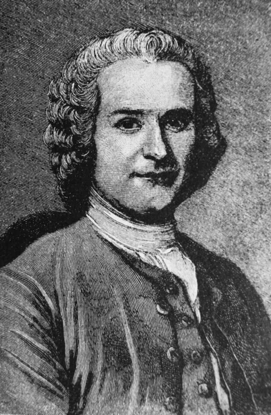 Jean Jacques Rousseau Byl Genevanský Filozof Spisovatel Skladatel Staré Knize — Stock fotografie
