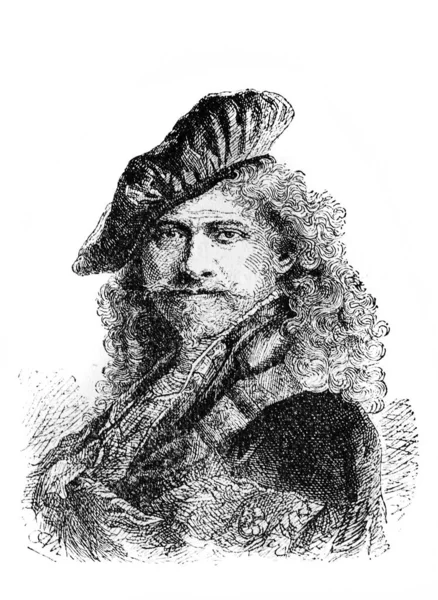 Rembrandt Een Nederlandse Tekenaar Schilder Prentmaker Het Oude Boek Encyclopedisch — Stockfoto