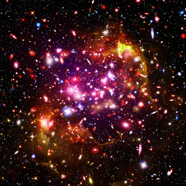 Αξιοσημείωτος Γαλαξίας Αστέρια Νεφέλωμα Διαστημικό Αέριο Στοιχεία Αυτής Της Εικόνας — Φωτογραφία Αρχείου