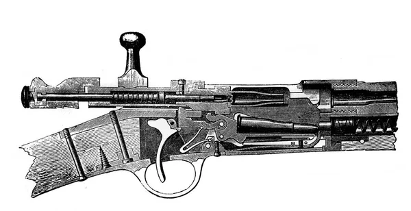 Lebel的杂志在A Granat所著的旧书 百科全书词典 中加入了猎枪 Petersburg 190 — 图库照片