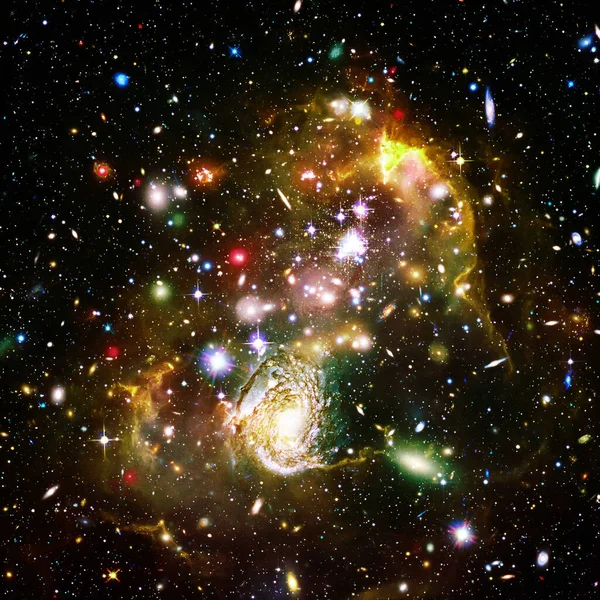 Чудова Галактика Зірки Туманність Космічний Газ Елементи Цього Образу Оформлені — стокове фото