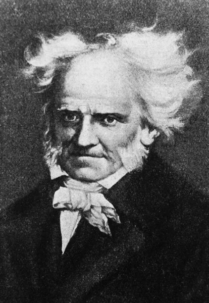 Arthur Schopenhauer German Philosopher Old Book History Essays Friche 1908 — Stock Photo, Image