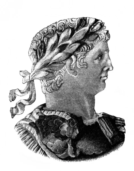 Tiberius Var Den Andre Romerske Kejsaren Den Gamla Boken Kulturhistoria — Stockfoto