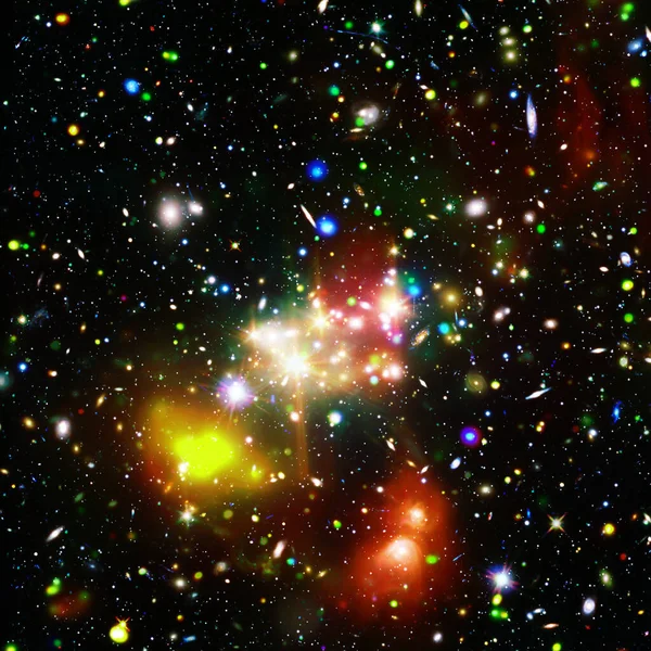 Чудова Галактика Зірки Туманність Космічний Газ Елементи Цього Образу Оформлені — стокове фото
