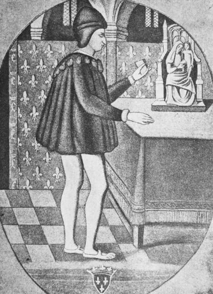 ルイ11世は Borozdin著の古書 一般史 の中でフランス王でした — ストック写真