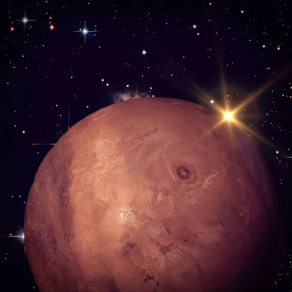 Marte Espaço Livre Elementos Desta Imagem Fornecidos Pela Nasa — Fotografia de Stock