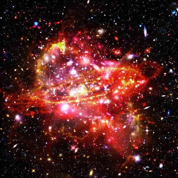 Figyelemre Méltó Galaxis Csillagok Köd Űrgáz Elemeit Kép Által Szolgáltatott — Stock Fotó