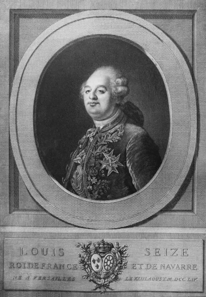 Ludvík Xvi Byl Králem Francie Staré Knize Portrétní Galerie Suvorina — Stock fotografie
