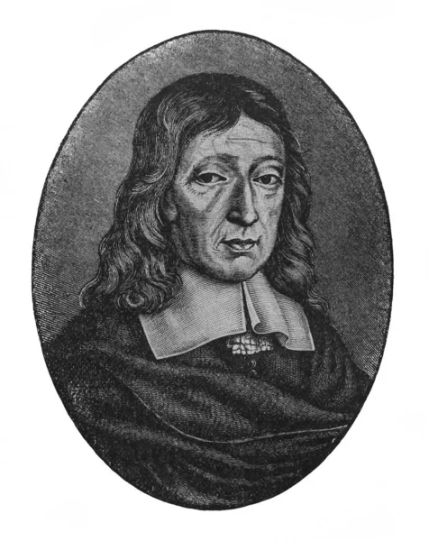 John Milton Era Poeta Intelectual Inglês Livro Antigo Ensaios História — Fotografia de Stock
