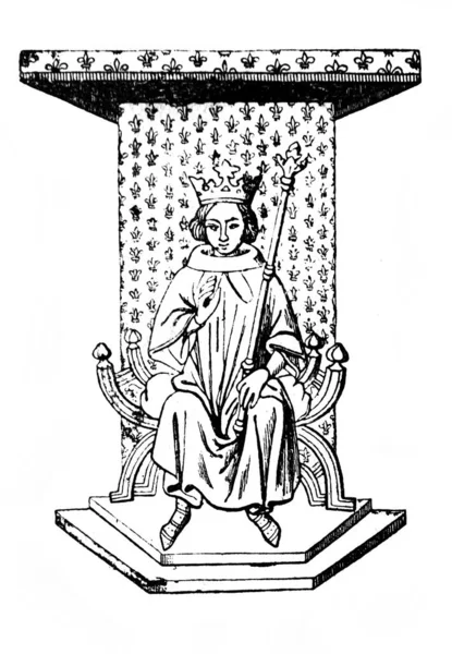 フランス王ルイ9世は Borozdin著の古書 一般史 の中でフランス王であった — ストック写真