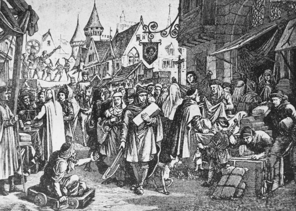 Середньовічний Ярмарок Старій Книзі Загальна Історія Борозьдіна — стокове фото