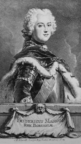 Frederick Veliký Byl Králem Prusku Staré Knize Portrétní Galerie Suvorina — Stock fotografie