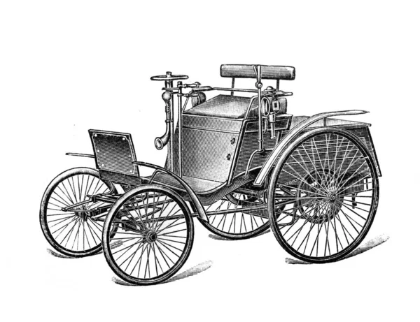 大百科全书 中的奔驰系统的汽车 作者S Yuzhakov 1900年 圣彼得堡 — 图库照片